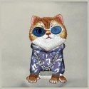 Nimmy Nerka na ramię szary/gray Crossbody Glasses Cool Cat
