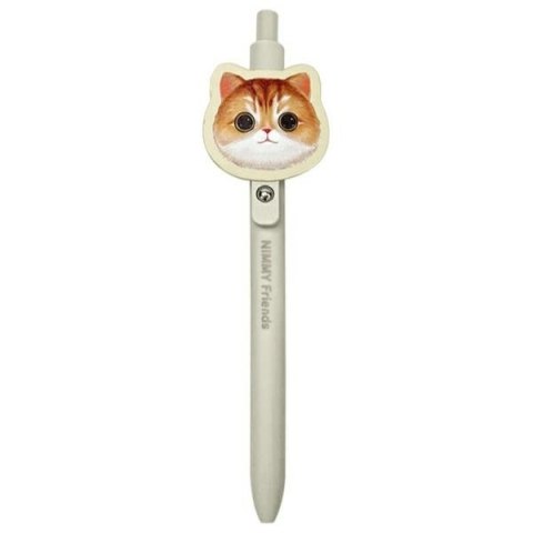 Nimmy Zestaw 2w1 notatnik + długopis khaki Big Eyed Pet 2.0 Cat