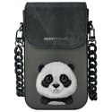 Nimmy Zestaw 3w1 torebka na telefon + portfel + etui na lokalizator czarny/black Big Eyed Pet 2.0 Panda
