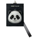 Nimmy Zestaw 3w1 torebka na telefon + portfel + etui na lokalizator czarny/black Big Eyed Pet 2.0 Panda
