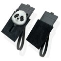 Nimmy Zestaw 3w1 torebka na telefon + portfel + etui na lokalizator czarny/black Big Eyed Pet 2.0 Panda