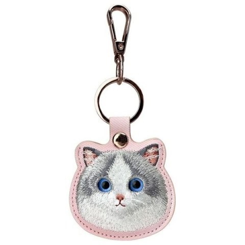 Nimmy Zestaw 3w1 torebka na telefon + portfel + etui na lokalizator różowy/pink Big Eyed Pet 2.0 Cat