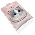 Nimmy Zestaw 3w1 torebka na telefon + portfel + etui na lokalizator różowy/pink Big Eyed Pet 2.0 Cat