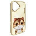 Nimmy etui iPhone 16 6.1" khaki Big Eyed Pet 2.0 Cat