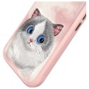 Nimmy etui iPhone 16 6.1 różowy/pink Big Eyed Pet 2.0 Cat