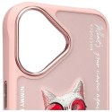 Nimmy etui iPhone 16 6.1" różowy/pink Glasses Cool Cat