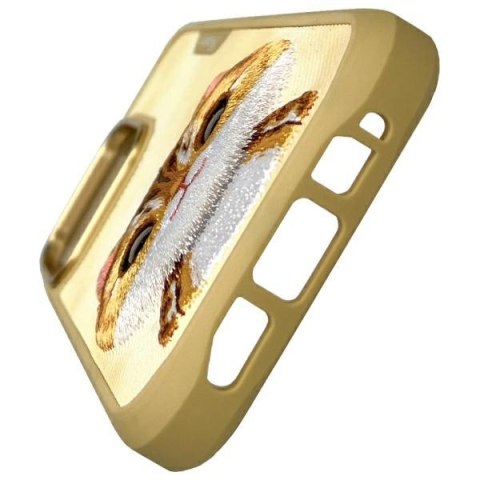 Nimmy etui iPhone 16 Pro 6.3" khaki Big Eyed Pet 2.0 Cat