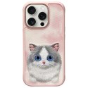 Nimmy etui iPhone 16 Pro Max 6.9" różowy/pink Big Eyed Pet 2.0 Cat