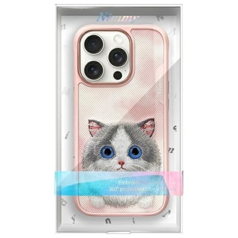 Nimmy etui iPhone 16 Pro Max 6.9" różowy/pink Big Eyed Pet 2.0 Cat