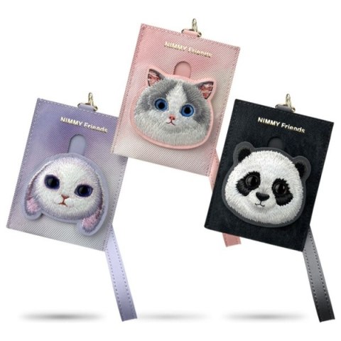 Nimmy portfel na karty czarny/black Big Eyed Pet 2.0 Cat