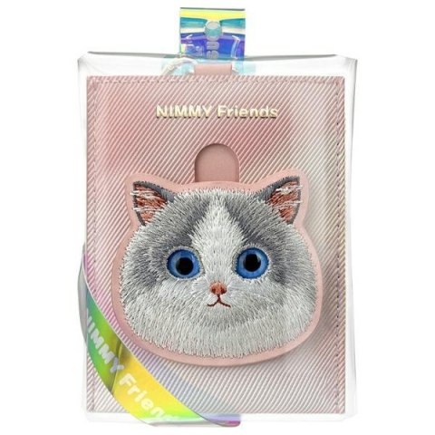Nimmy portfel na karty różowy/pink Big Eyed Pet 2.0 Cat
