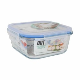 Kwadratowe pudełko na lunch z pokrywką Quttin Przezroczysty 750 ml 16 x 16 x 7 cm (6 Sztuk)