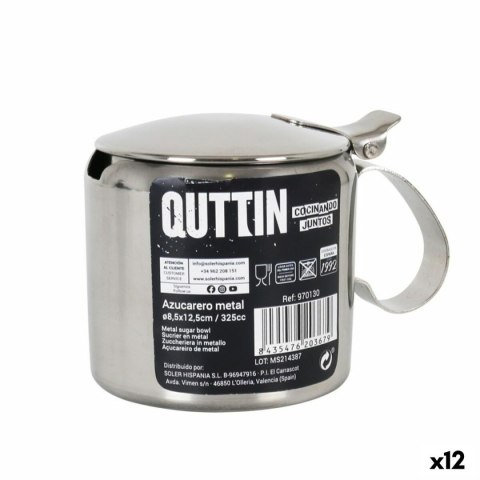 Pojemnik na Cukier Quttin Quttin 325 ml 8,5 x 12,5 cm Metal 11 x 7,7 x 8 cm (12 Sztuk)