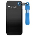 Verbatim Dysk SSD 2TB - brelok do kluczy z kablem USB 3.2 gen.2 czarno-niebieski/black-blue 32195