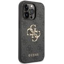 Guess GUHCP15L4GMGGR iPhone 15 Pro 6.1" szary/grey hardcase 4G Big Metal Logo