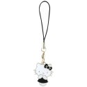 Hello Kitty zawieszka HKCPMKK Phone Strap czarny/black Charm Kitty Cute