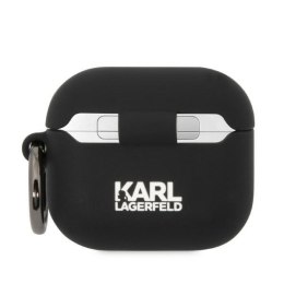 Karl Lagerfeld KLA3RUNCHK AirPods 3 cover czarny/black Silicone Choupette Head 3D