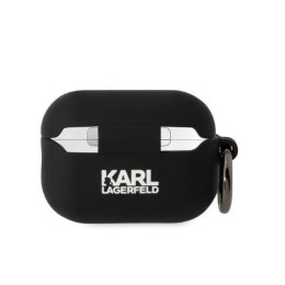 Karl Lagerfeld KLAP2RUNCHK AirPods Pro 2 (2022/2023) cover czarny/black Silicone Choupette Head 3D