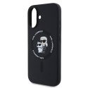 Karl Lagerfeld KLHMP16SSCMKCRHK iPhone 16 6.1" czarny/black hardcase Silicone Karl&Choupette Ring MagSafe