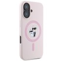 Karl Lagerfeld KLHMP16SSCMKCRHP iPhone16 6.1" różowy/pink hardcase Silicone Karl&Choupette MagSafe