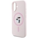 Karl Lagerfeld KLHMP16SSCMKCRHP iPhone16 6.1" różowy/pink hardcase Silicone Karl&Choupette MagSafe