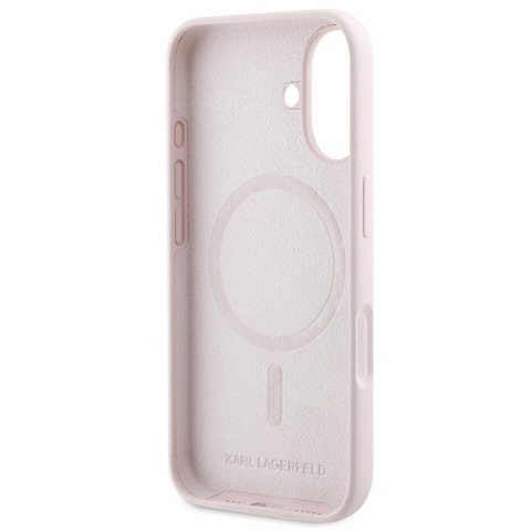 Karl Lagerfeld KLHMP16SSCMKCRHP iPhone16 6.1" różowy/pink hardcase Silicone Karl&Choupette MagSafe