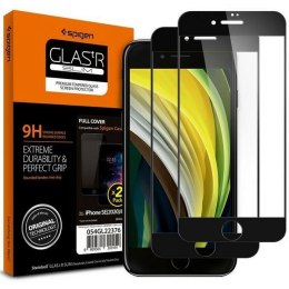 Spigen Glass FC iPhone 7/8/SE 2020/2022 2szt. szkło hartowane czarna ramka AGL01315