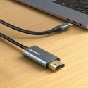 Kabel USB-C na HDMI Silver HT LOGAN Czarny