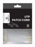 Patch cord kat.6 miedź UTP 15m szary