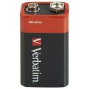 Verbatim Bateria alkaliczna 9V 6LR61 1szt czarny/black 49924