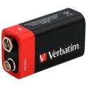 Verbatim Bateria alkaliczna 9V 6LR61 1szt czarny/black 49924