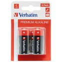 Verbatim Bateria alkaliczna C LR14 2szt czarny/black 49922