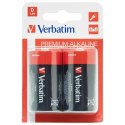 Verbatim Bateria alkaliczna D LR20 2szt czarny/black 49923