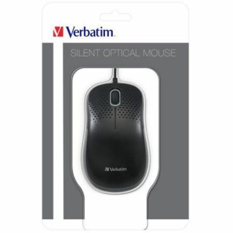 Verbatim Mysz optyczna Silent USB-A 1000dpi czarny/black 49024