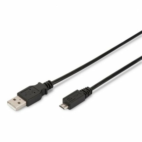 Kabel USB do micro USB Digitus AK-300110-010-S Czarny 1 m