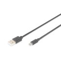 Kabel USB do micro USB Digitus AK-300110-010-S Czarny 1 m