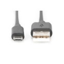 Kabel USB do micro USB Digitus AK-300110-010-S Czarny 1 m