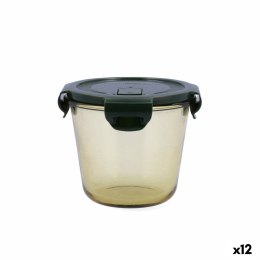 Hermetyczne pudełko na lunch Bidasoa Infinity Okrągła 700 ml Żółty Szkło (12 Sztuk)