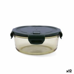 Hermetyczne pudełko na lunch Bidasoa Infinity Okrągła 970 ml Żółty Szkło (12 Sztuk)