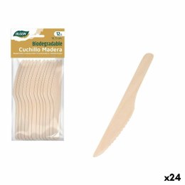 Zestaw noży Algon Drewno 12 Części 16,5 cm (24 Sztuk)