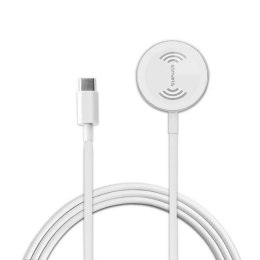 4smarts Ładowarka indukcyjna VoltBeam Mini dla Apple Watch 1-8/SE z kablem 1m USB-C 2.5W biały/white 462550