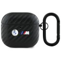 BMW BMA4WMPUCA2 AirPods 4 cover czarny/black Carbon Double Metal Logo