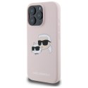 Karl Lagerfeld KLHMP16XSKCHPPLP iPhone16 Pro Max 6.9" różowy/pink hardcase Silicone Double Heads Print MagSafe