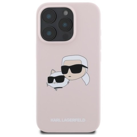 Karl Lagerfeld KLHMP16XSKCHPPLP iPhone16 Pro Max 6.9" różowy/pink hardcase Silicone Double Heads Print MagSafe