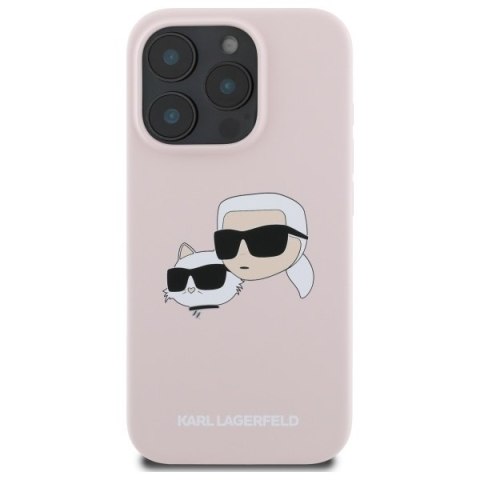 Karl Lagerfeld KLHMP16LSKCHPPLP iPhone16 Pro 6.3" różowy/pink hardcase Silicone Double Heads Print MagSafe