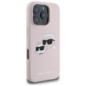 Karl Lagerfeld KLHMP16LSKCHPPLP iPhone16 Pro 6.3" różowy/pink hardcase Silicone Double Heads Print MagSafe