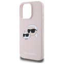 Karl Lagerfeld KLHMP16LSKCHPPLP iPhone16 Pro 6.3" różowy/pink hardcase Silicone Double Heads Print MagSafe