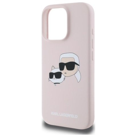 Karl Lagerfeld KLHMP16LSKCHPPLP iPhone16 Pro 6.3" różowy/pink hardcase Silicone Double Heads Print MagSafe