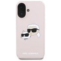 Karl Lagerfeld KLHMP16SSKCHPPLP iPhone16 6.1" różowy/pink hardcase Silicone Double Heads Print MagSafe