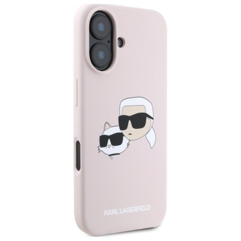 Karl Lagerfeld KLHMP16SSKCHPPLP iPhone16 6.1" różowy/pink hardcase Silicone Double Heads Print MagSafe